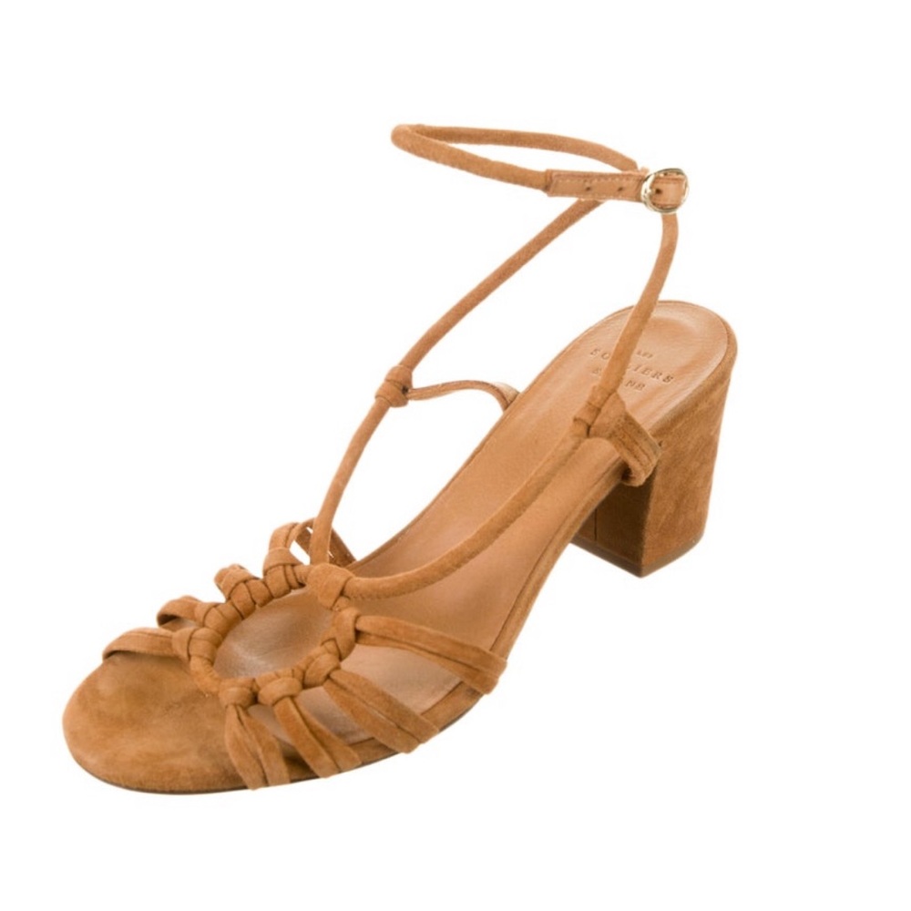 Sezane slingback suede sandals